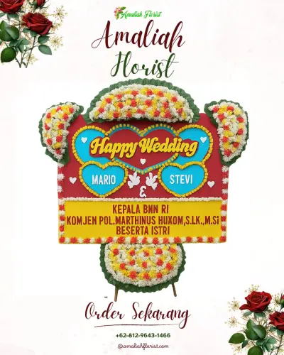 Karangan Papan Bunga Pernikahan di Sudimampir Lor